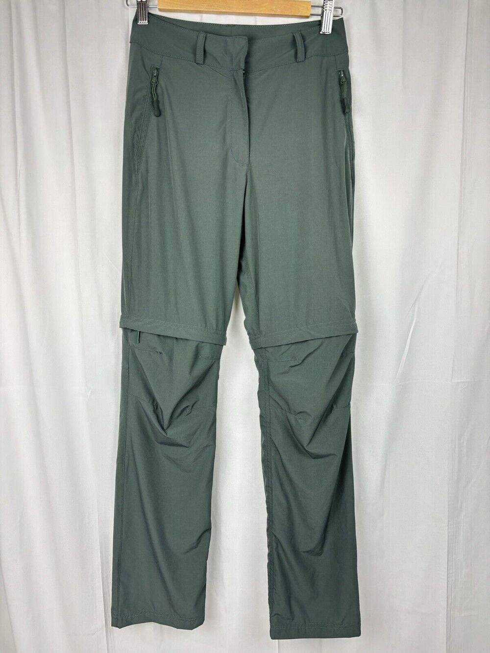 Anko Women’s 6 Green Zip Off Pants/ Shorts Inseam 9in/30in High Rise Hiking